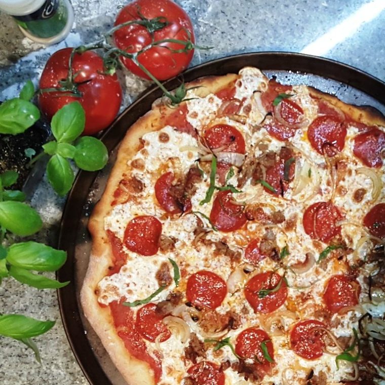 Pepperoni Turkey Sasuage Pizza Half