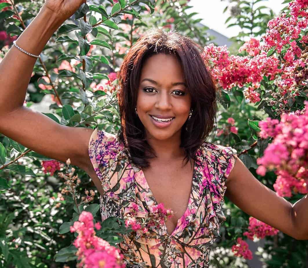 sherita in the flowers spring 